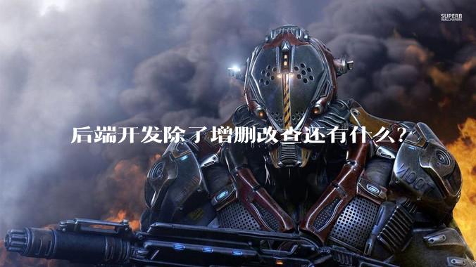 后端开发除了增删改查还有什么？