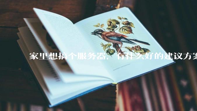 家里想搞个服务器，有什么好的建议方案吗？
