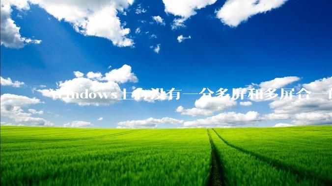 Windows上有没有一分多屏和多屏合一的软件？